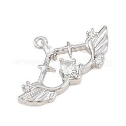 Messing micro pave klare zirkonia anhänger&nbsp;CU-CBA0565-10P