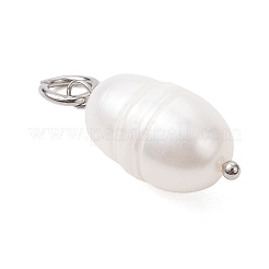 Подвески из натурального культивированного пресноводного жемчуга и риса PALLOY-JF04200-01