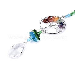 Chakra-Sonnenfänger aus natürlichen Steinsplittern&nbsp;HJEW-N005-01
