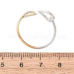 女性用304ステンレススチールカフオープンリング  ゴールデン·ステンレス鋼色  ハート  15mm  内径：19mm&nbsp;SA-CBABC9E-05A-GP