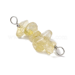 10 шт. 5 стиля созвездие натуральный дымчатый кварц и розовый кварц и золотистый блестящий обсидиан и белый лунный камень и аквамарин медная проволока обернутые чип-бусины соединительные подвески&nbsp;PALLOY-JF02905-12