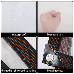 Tela impermeable transparente de plástico pe&nbsp;AJEW-WH0817-134
