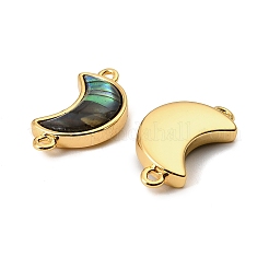 Подвески-коннекторы в форме полумесяца из натуральной ракушки пауа&nbsp;KK-G538-43G