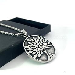 Винтажные европейские ожерелья из нержавеющей стали с подвеской в виде дерева любви XI4012