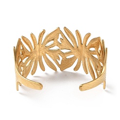 Ионное покрытие (ip) 304 нержавеющая сталь манжеты браслеты для женщин BJEW-Z078-22G