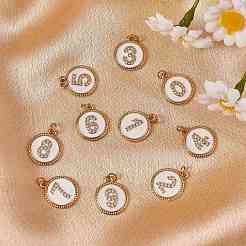 10шт 10 стиля латунные микро проложить прозрачные кубические циркониевые подвески ZIRC-SZ0001-53