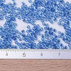 MIYUKIデリカビーズ  シリンダー  日本製シードビーズ  11/0  （db0177)透明カプリブルーab  1.3x1.6mm  穴：0.8mm  約20000個/袋  100 G /袋&nbsp;SEED-J020-DB0177