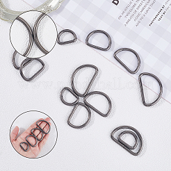 40 шт. 4 стиля железных D-образных колец IFIN-SP0001-22B