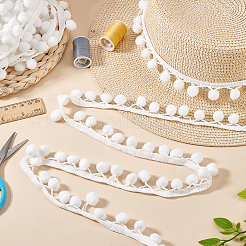 Шарик с помпоном и нейлоновая лента с отделкой&nbsp;OCOR-WH0078-207