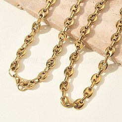 Sets aus Halsketten und Armbändern in Kaffeebohnenform aus Edelstahl 304&nbsp;SJEW-D091-09G