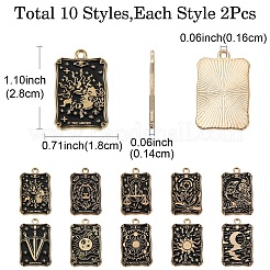 DIY-Set zum Herstellen von Ohrringen/Halsketten mit Anhänger und Tarot-Emaille-Legierung&nbsp;DIY-YW0011-76