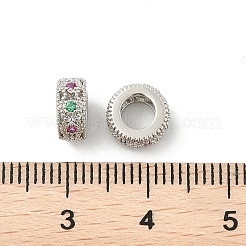 Латунные микро проложить Цирконий Европейский бисером KK-P297-04B-P