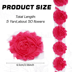 Кружевные ленты из полиэстера&nbsp;OCOR-WH0082-213B