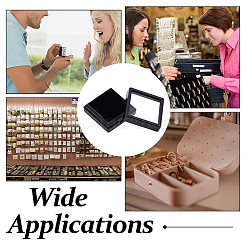 Акриловая квадратная шкатулка с бриллиантами и видимым окошком CON-WH0088-76B-02