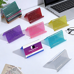 12 porta biglietti da visita in acrilico glitterato bicolore&nbsp;AJEW-WA0004-92