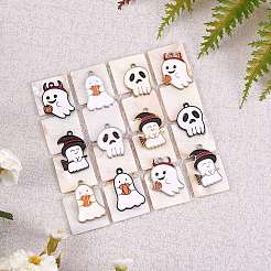 24шт 12 стиля хэллоуин тема сплава эмаль подвески ENAM-SZ0002-12