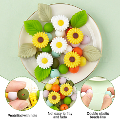 Набор для самостоятельного изготовления браслета из листьев и цветов DIY-PH0009-33