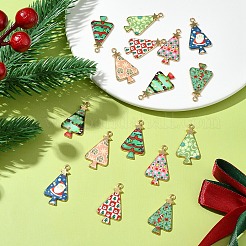 16 шт. 8 цвета подвески из сплава с рождественской тематикой FIND-FS0002-98