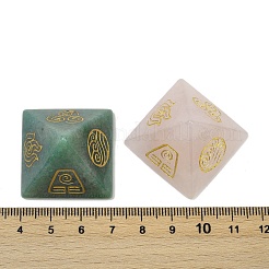 6 шт. Пирамидальные украшения из натурального обсидиана G-C186-04