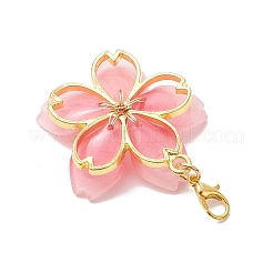 3 шт. 3-х цветные стеклянные гранатовые цветочные подвески-украшения HJEW-JM03399