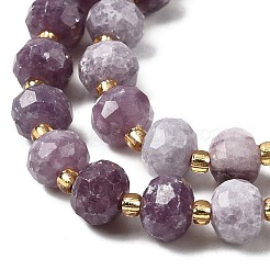 Натуральные лепидолитовые бусины G-K389-E47-01