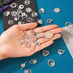 32шт 16 стильные подвески из сплава со стразами ALRI-TA0001-16