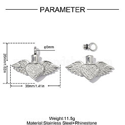 Acciaio inossidabile 304 con pendenti in strass di cristallo&nbsp;RB-OY001-76P