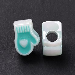 УФ-покрытие Радужные переливающиеся акриловые европейские бусины SACR-E009-44