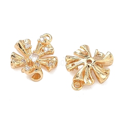 Латунные микропаве прозрачные подвески с фианитом&nbsp;KK-T080-19A-G