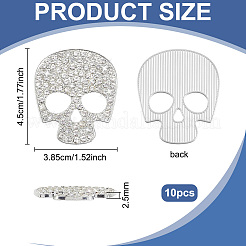 Cabujones de rhinestone de aleación 10pcs&nbsp;FIND-PH0038-53B