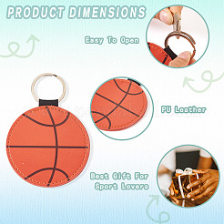 5 стильный брелок из искусственной кожи в спортивном стиле&nbsp;SJEW-TA0001-06