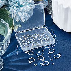 20 шт. 2-х стильная фурнитура для сережек с застежкой-рычагом из латуни с петлей&nbsp;DIY-BBC0001-02S