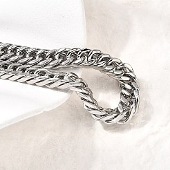 Браслеты из кубинской цепи из нержавеющей стали 304 для мужчин BJEW-B140-06A