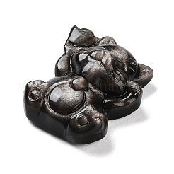 Подвески из натурального серебристого обсидиана&nbsp;G-G098-06