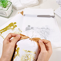 20 шт. 2-цветные прямоугольные пластиковые подарочные пакеты для конфет ABAG-TA0001-35