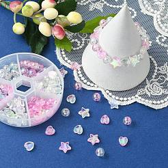 120шт 6 стиля экологически чистые прозрачные акриловые бусины&nbsp;TACR-YW0001-89