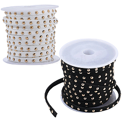 2 рулон двухцветного шнура из искусственной замши с алюминиевыми заклепками&nbsp;OCOR-CY0001-03G