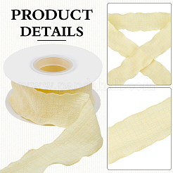 Лента из полиэстера с рюшами длиной 10 м для пришивания украшений&nbsp;OCOR-WH20007-02E