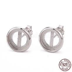 925 серьги-гвоздики из стерлингового серебра с родиевым покрытием STER-F032-01P