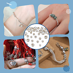 60шт 3 стиля 925 бусины из стерлингового серебра&nbsp;STER-AR0001-19