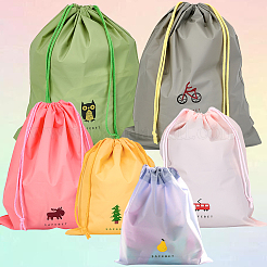 6 шт. 3 размера 2 цвета полиэтиленовые водонепроницаемые мешки для хранения с завязками ABAG-CN0001-47