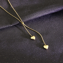 Ожерелья-лариаты из нержавеющей стали с кисточками в форме сердца для женщин FS-WG9133A-01