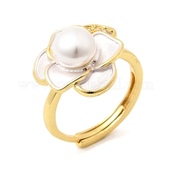 Anillos ajustables de latón con microincrustaciones de circonitas cúbicas y esmalte&nbsp;CU-CBABA66-01B-G