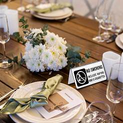 4 шт. табличка для ресторана отеля из нержавеющей стали с надписью «Не курить»&nbsp;DJEW-WH20124-001