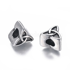 Европейские бусины из нержавеющей стали 304 STAS-G204-14AS