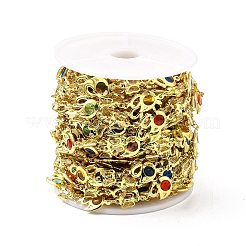 Цепочка из латуни со стеклянными звеньями ручной работы CHC-I045-24G