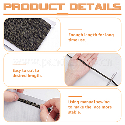 Плетеная кружевная отделка из полиэстера&nbsp;OCOR-WH0110-14C