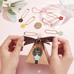 Alliage émail sakura fleur pendentifs décoration&nbsp;HJEW-PH01807