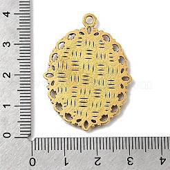 Тибетский стиль овальный сплава сеттинги кулон кабошон TIBEP-Q054-44AG-RS