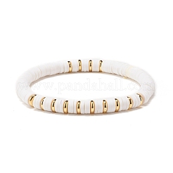 Набор браслетов из натуральной лавы и ручной работы из полимерной глины heishi BJEW-JB07512